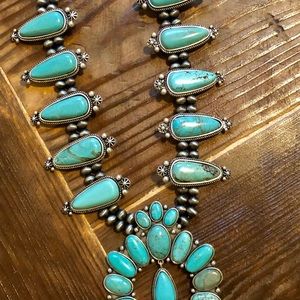 Jewelry - Turquoise Squash Blossom Necklace. Genuine Stones. Jewelry - Turquoise Squash Blossom Necklace. Genuine Stones.